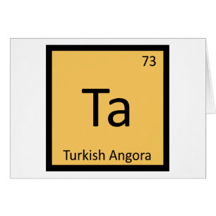 Ta - Turkish Angora Cat Chemistry Periodic Table