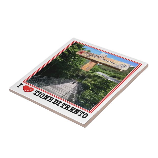 TAA004 TIONE DI TRENTO I Love, Italy, Ceramic Tile (Side)
