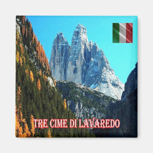 TAA015 3 PEACKS OF LAVAREDO, Italy, Fridge Magnet