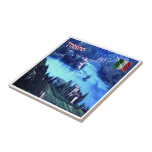 TAA020 TOBLINO Lake & Castle, Italy, Ceramic Tile