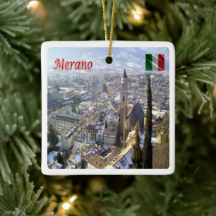 TAA033 MERAN MERANO, Aerial View, Ceramic Ornament