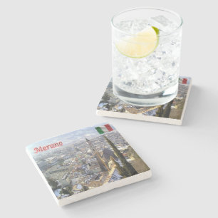 TAA033 MERAN MERANO, Aerial View, Stone Coaster