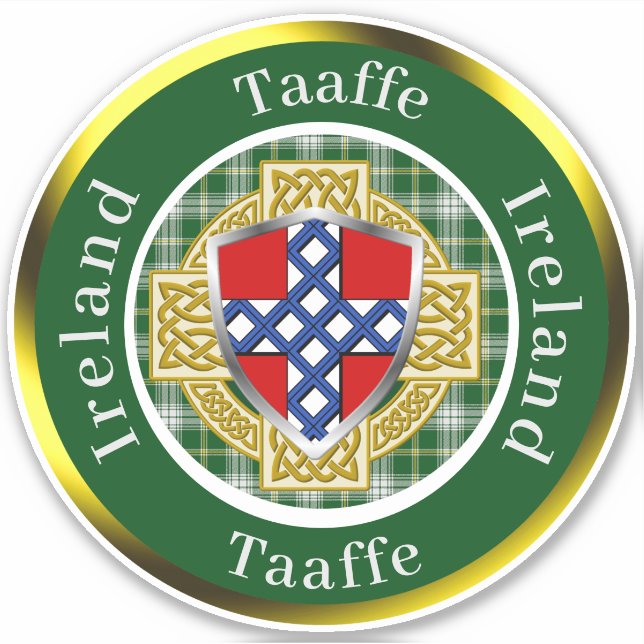 Taaffe Irish Shield/Celtic Cross Personalised (Front)
