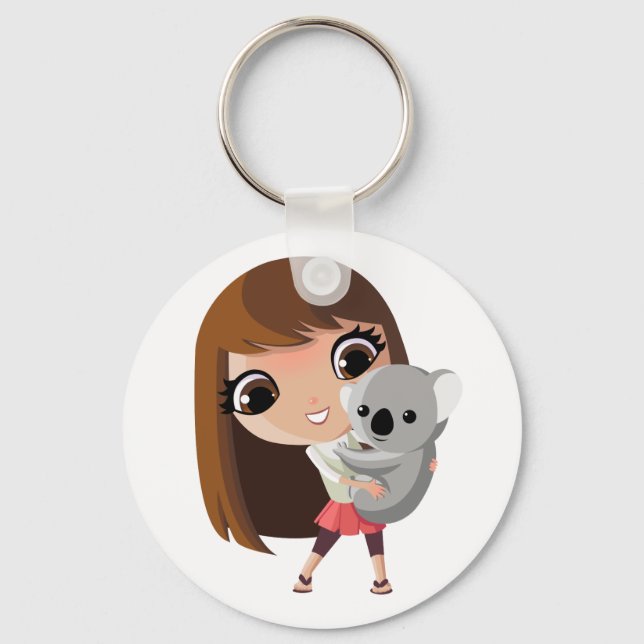 Taara and Pudding the Koala Key Ring (Front)