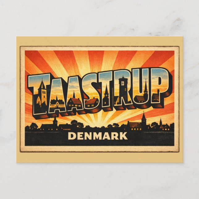 Taastrup Denmark Tower Postcard (Front)