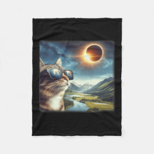 Tab 2024 Total Solar Eclipse 1 Fleece Blanket