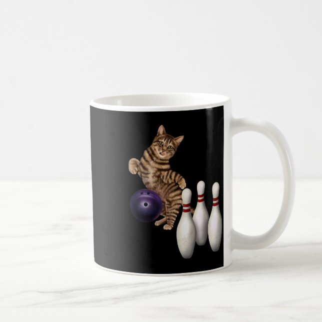 Tab Funny Cat Bowling  Coffee Mug (Right)