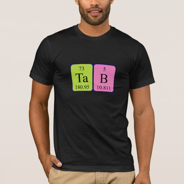 Tab periodic table name shirt (Front)