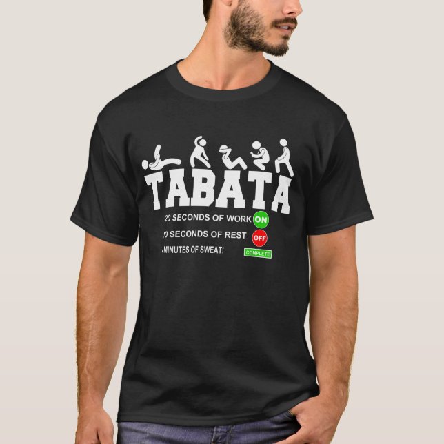 Tabata Cardio Bootcamp On/Off Workout Timer T-Shir T-Shirt (Front)