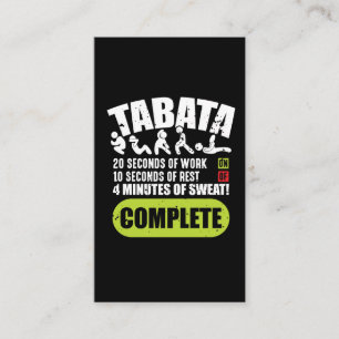 Tabata Workout Fitness Bootcamp Cardio Business Card