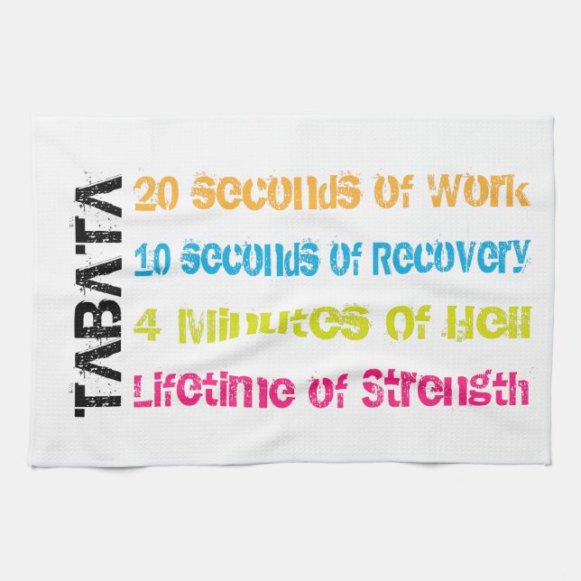 Tabata Workout Tea Towel (Horizontal)