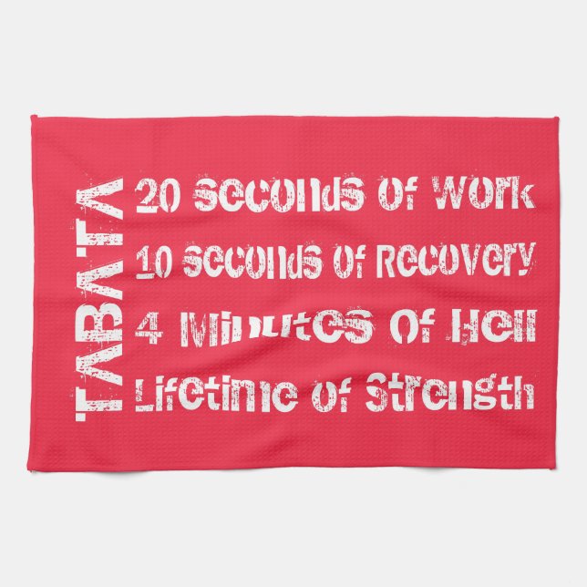 Tabata Workout Tea Towel (Horizontal)