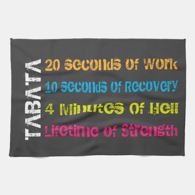 Tabata Workout Tea Towel (Horizontal)