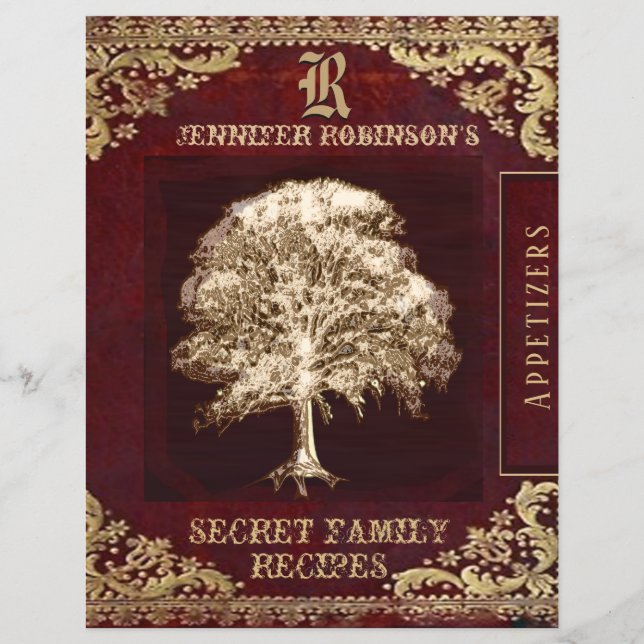 Tabbed Index Page for Vintage Binder (Front)