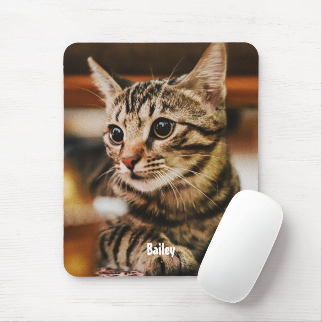 Tabby American Shorthair Custom Mouse Pad (With Mouse)