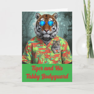 Tabby and Tiger Folded Greeting Card