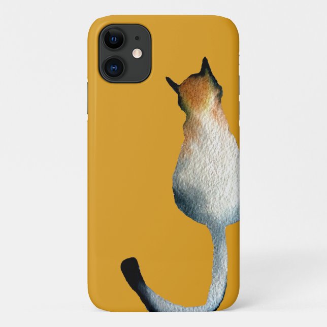 Tabby black and brown cat illustration Case-Mate iPhone case (Back)