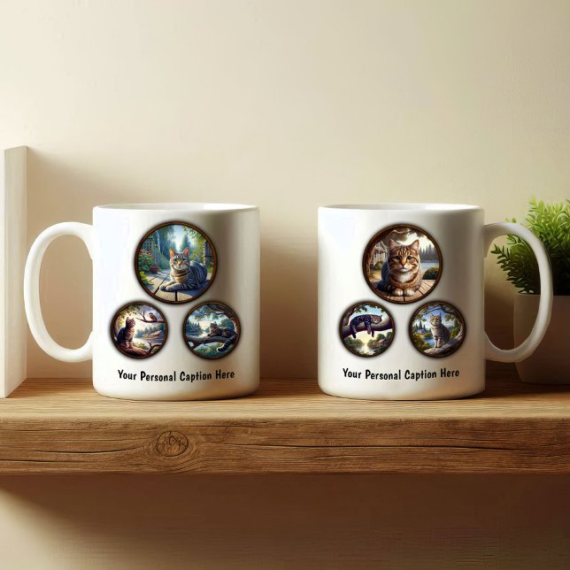 Tabby Cat 6-Image Coffee Mug Design (Creator Uploaded)