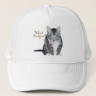 Tabby Cat Asks: What Budgie? Trucker Hat