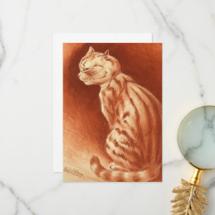 Tabby Cat by Louis Wain Thank You Card