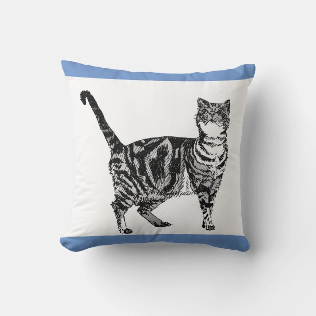 Tabby Cat Cushion (Front)