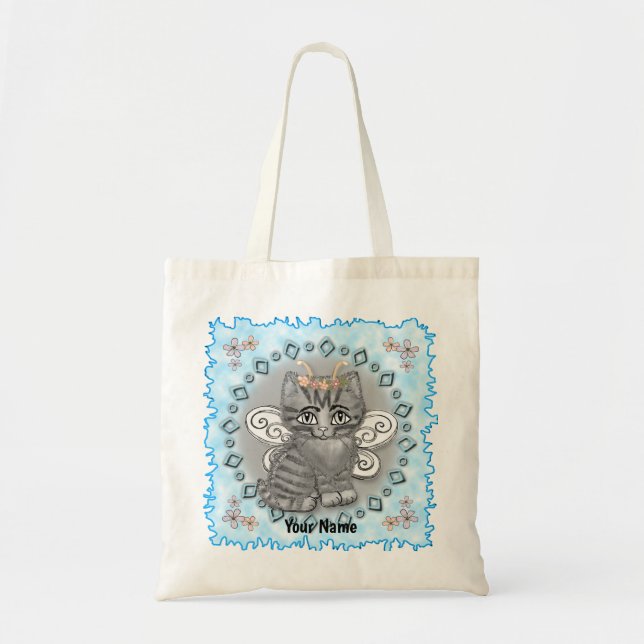Tabby Cat Fairy  Tote Bag (Front)