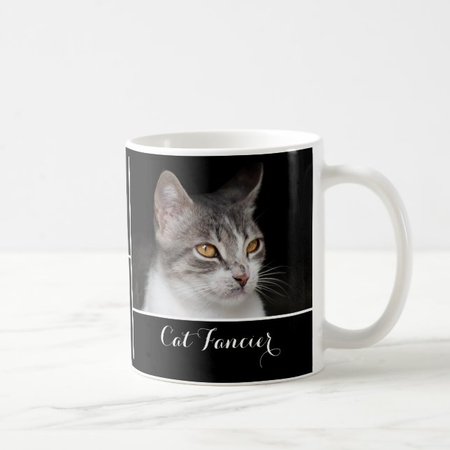 Tabby Cat Fancier - personalised text Coffee Mug (Right)