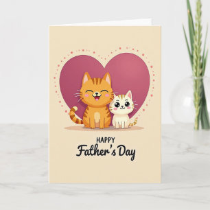 Tabby Cat Fathers Day Art Card