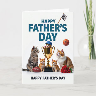 Tabby Cat Fathers Day Card