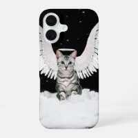 Tabby Cat Guardian Angel with Wings