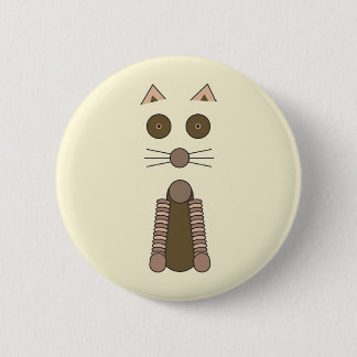Tabby CAT Illustration 6 Cm Round Badge