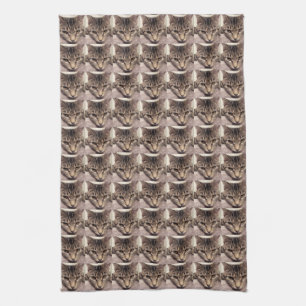 Tabby Cat-Instagram by Shirley Taylor Tea Towel