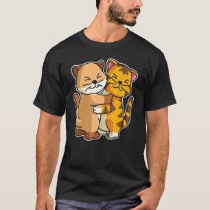 Tabby Cat & Kitten Cute Animals For Women Cuddling T-Shirt
