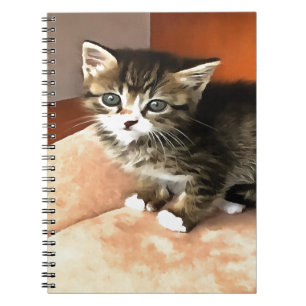 Tabby Cat Kitten Pet Portrait Notebook