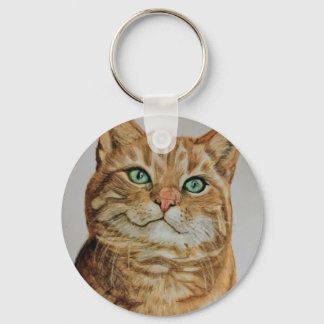 Tabby cat on keychain