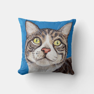Tabby Cat Painting Cushion