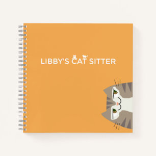 Tabby Cat Pet Sitting Notebook
