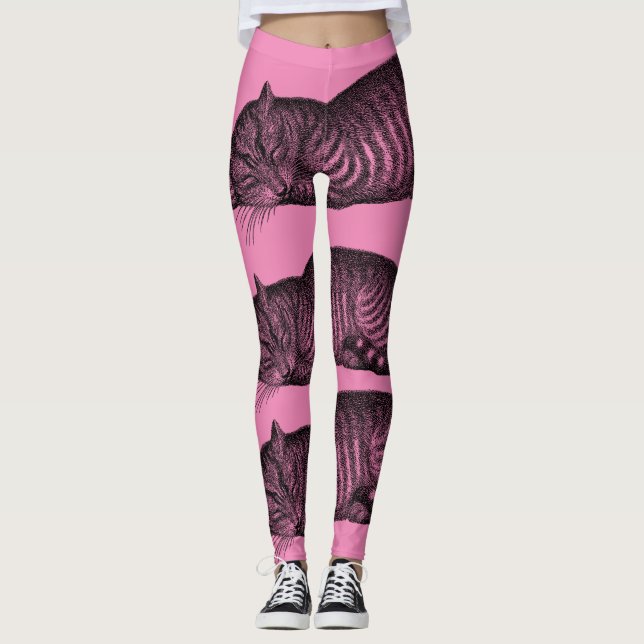 TABBY CAT & PINK YOGA PANTS (Front)