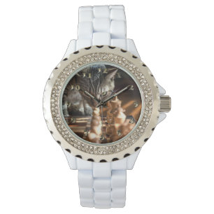 Tabby Cat Playing Chess Watch