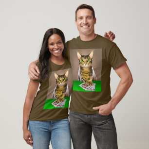 Tabby Cat Playing Poker T-Shirt