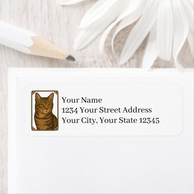 Tabby Cat Return Address Labels (Insitu)