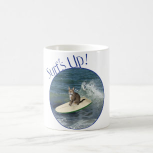 Tabby Cat Surf's Up! Coffee Mug