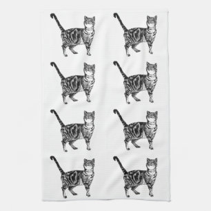 Tabby Cat Tea Towel