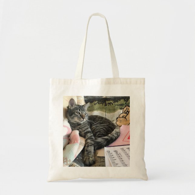 Tabby Cat Tote Bag (Front)