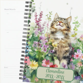 Tabby Cat Undated Appointment Book Diary Planner