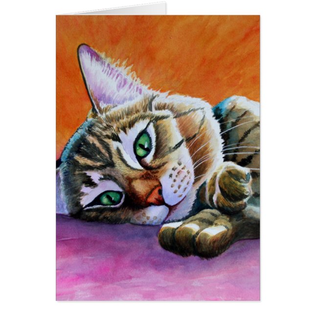 Tabby Cat with Smooshy Face (Front)