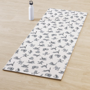 Tabby cats doing yoga Yoga Mat