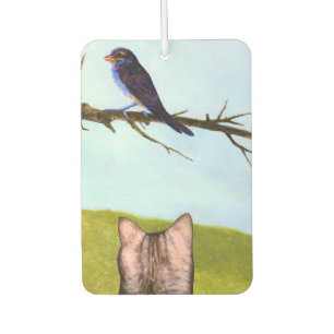 Tabby Cats Talk to Birds Car Air Freshener