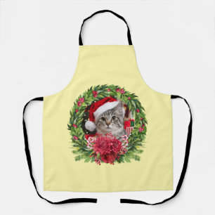 Tabby Christmas Wreath Apron