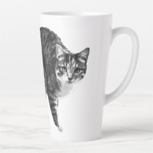 Tabby Glow by Winter Window Latte Mug